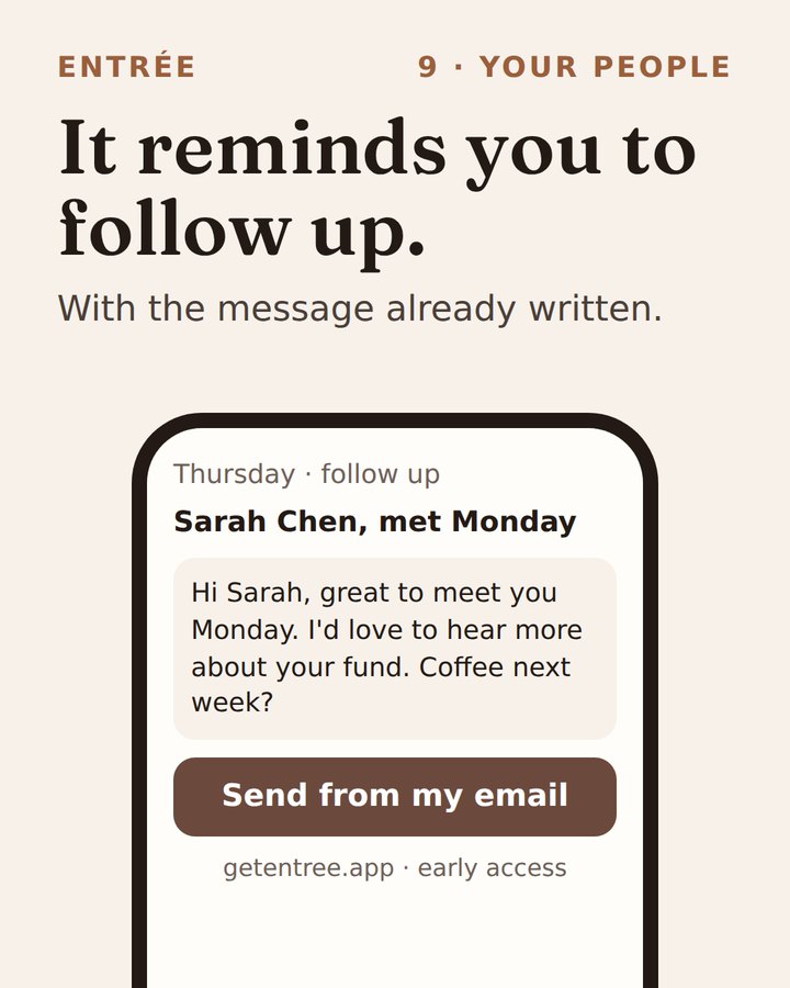 A follow up message already written